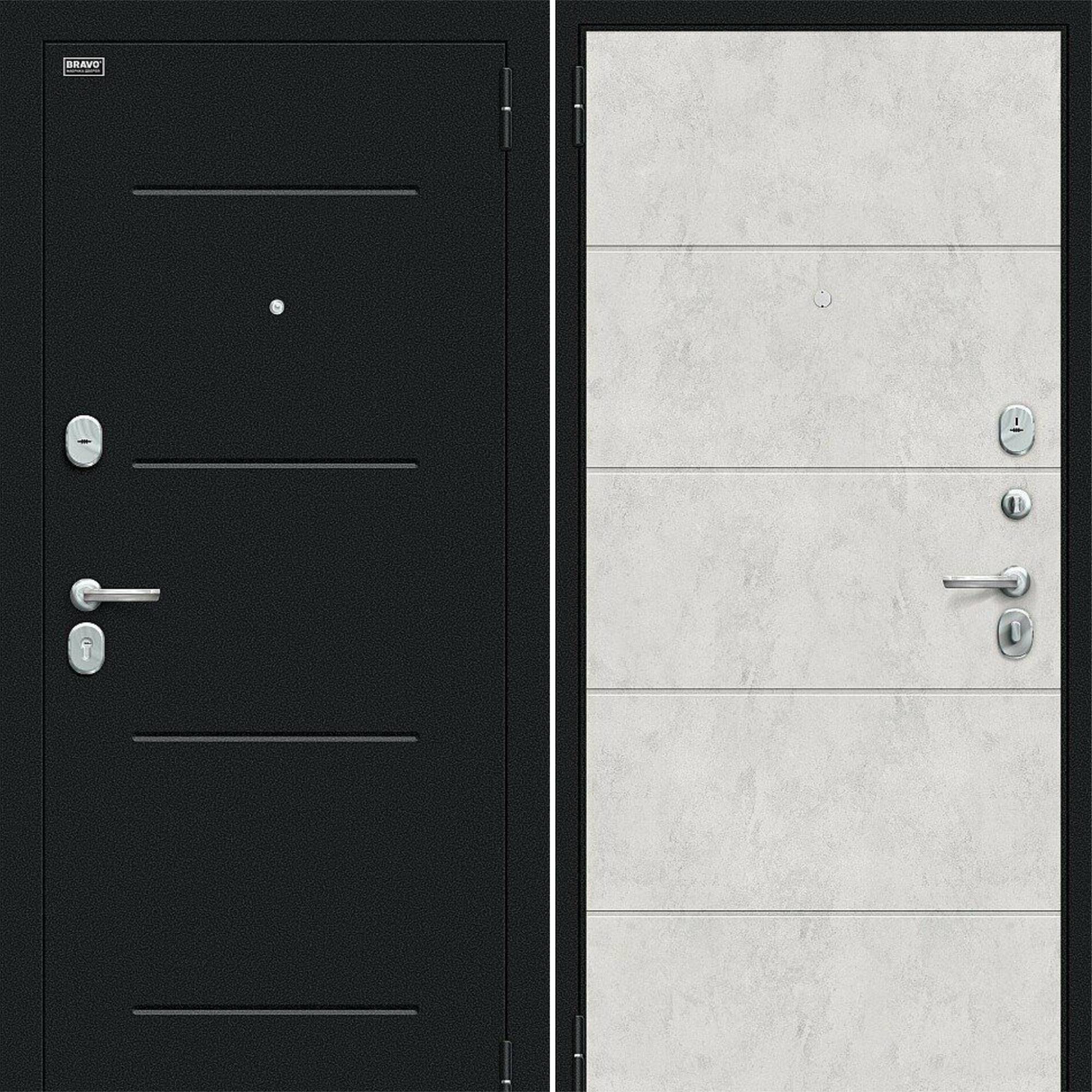 Входная дверь Браво R Граффити-1 Инсайд Букле черное / Look Art