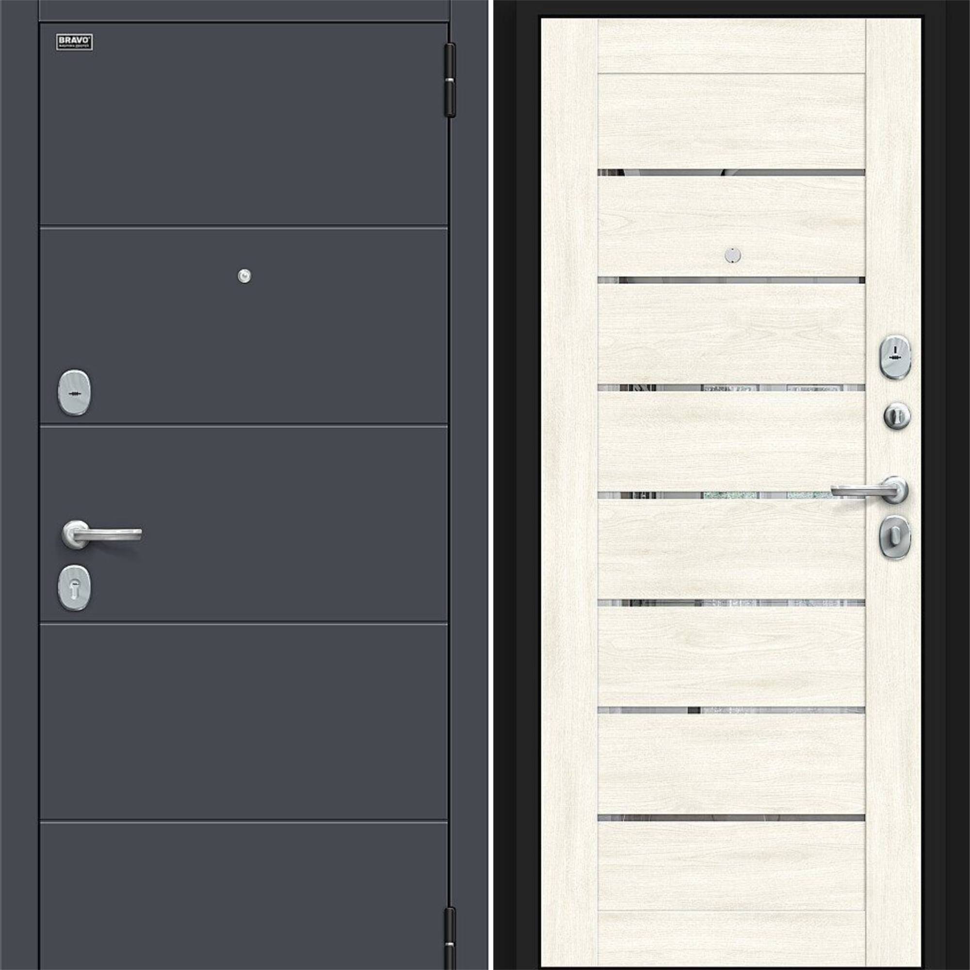 Входная дверь Браво R Прайд Kale Graphite Pro / Nordic Oak