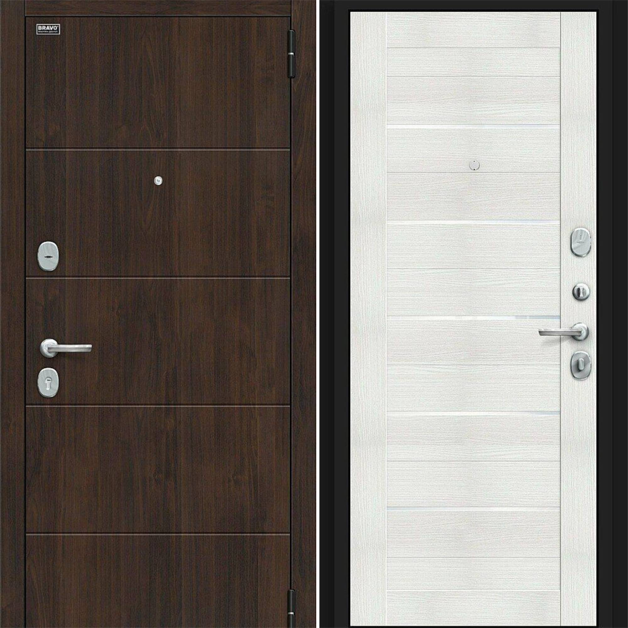 Входная дверь Браво R Прайд Almon / Bianco Veralinga