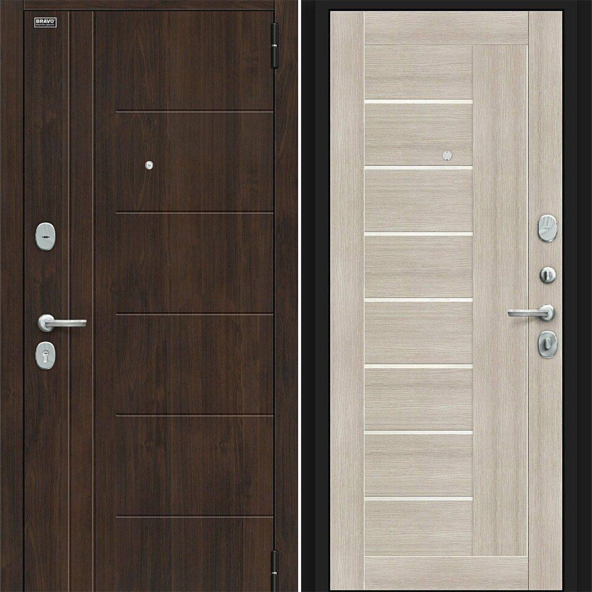 Входная дверь Браво R Модерн Kale Almon / Cappuccino Veralinga