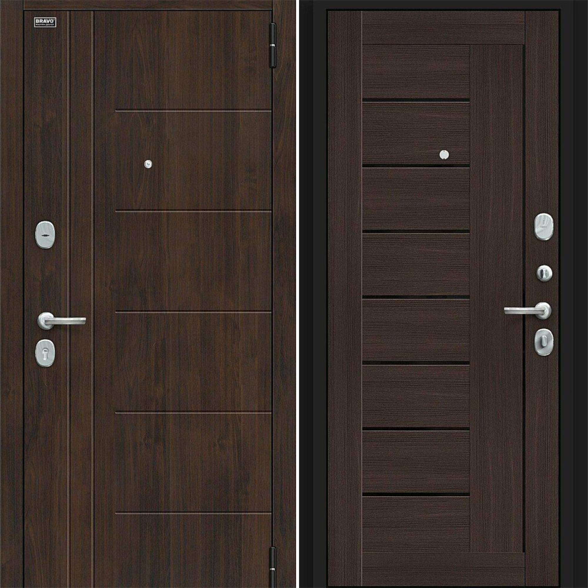 Входная дверь Браво R Модерн Kale Almon / Wenge Veralinga