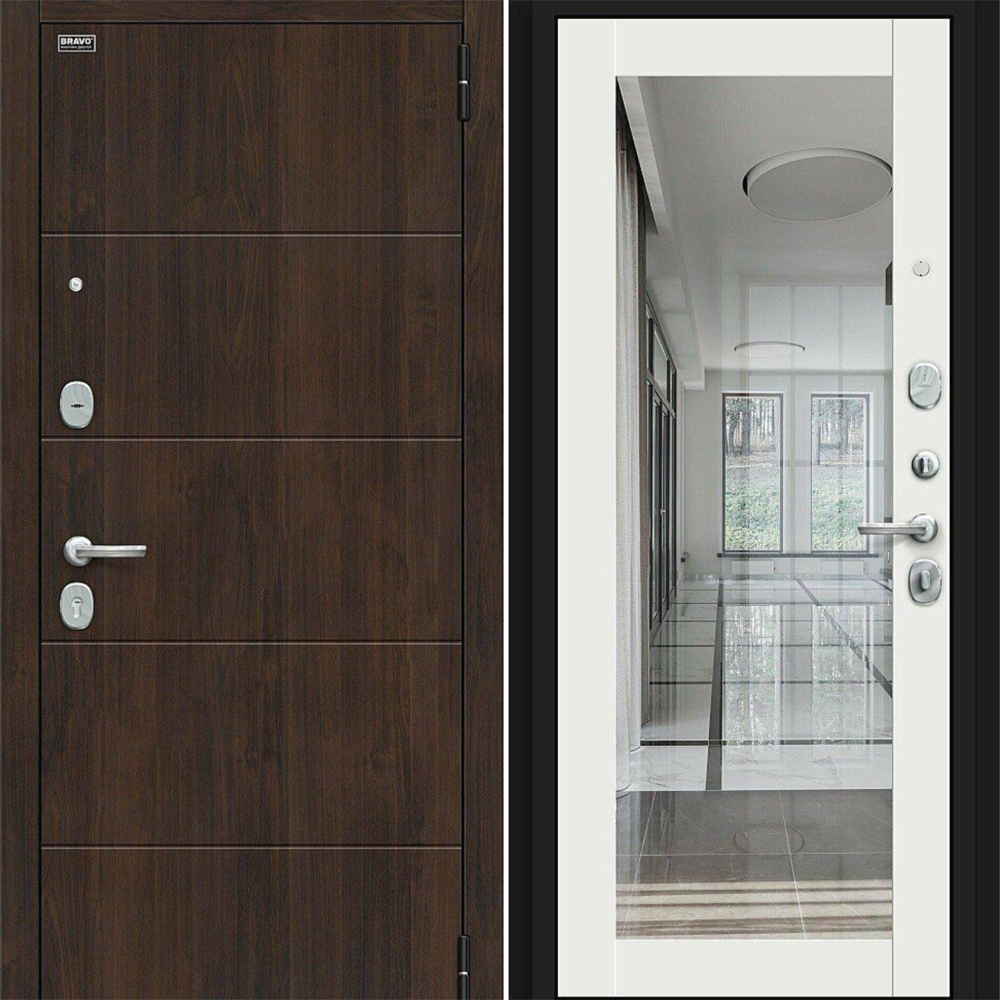 Входная дверь Браво R Флэт Kale Almon / Off-white