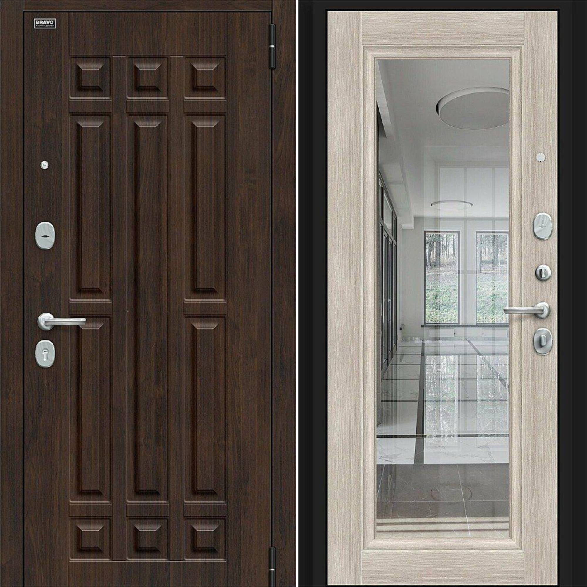 Входная дверь Браво R Форм Kale Almon / Cappuccino Veralinga