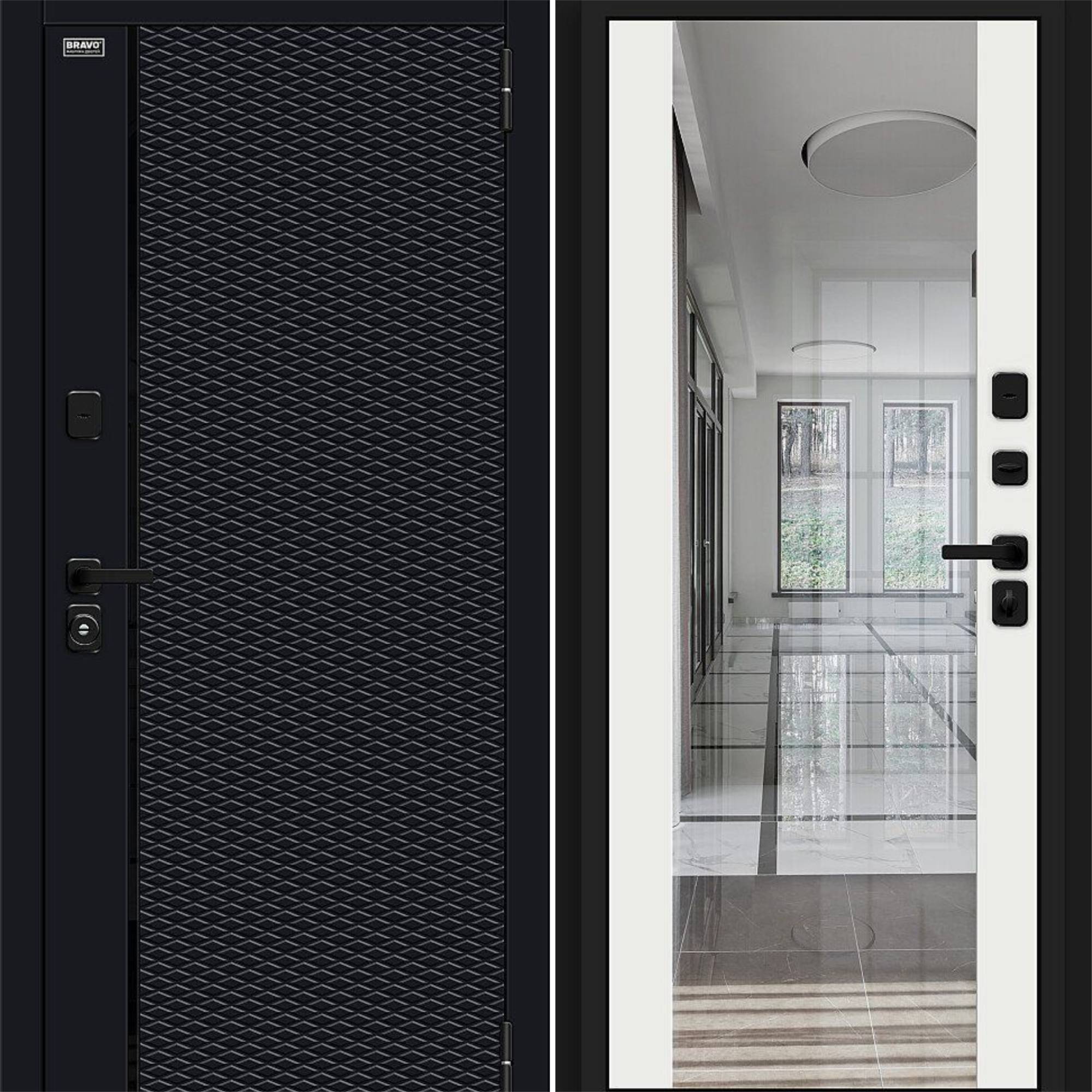 Входная дверь Браво N Матрикс-3 Total Black / Off-white
