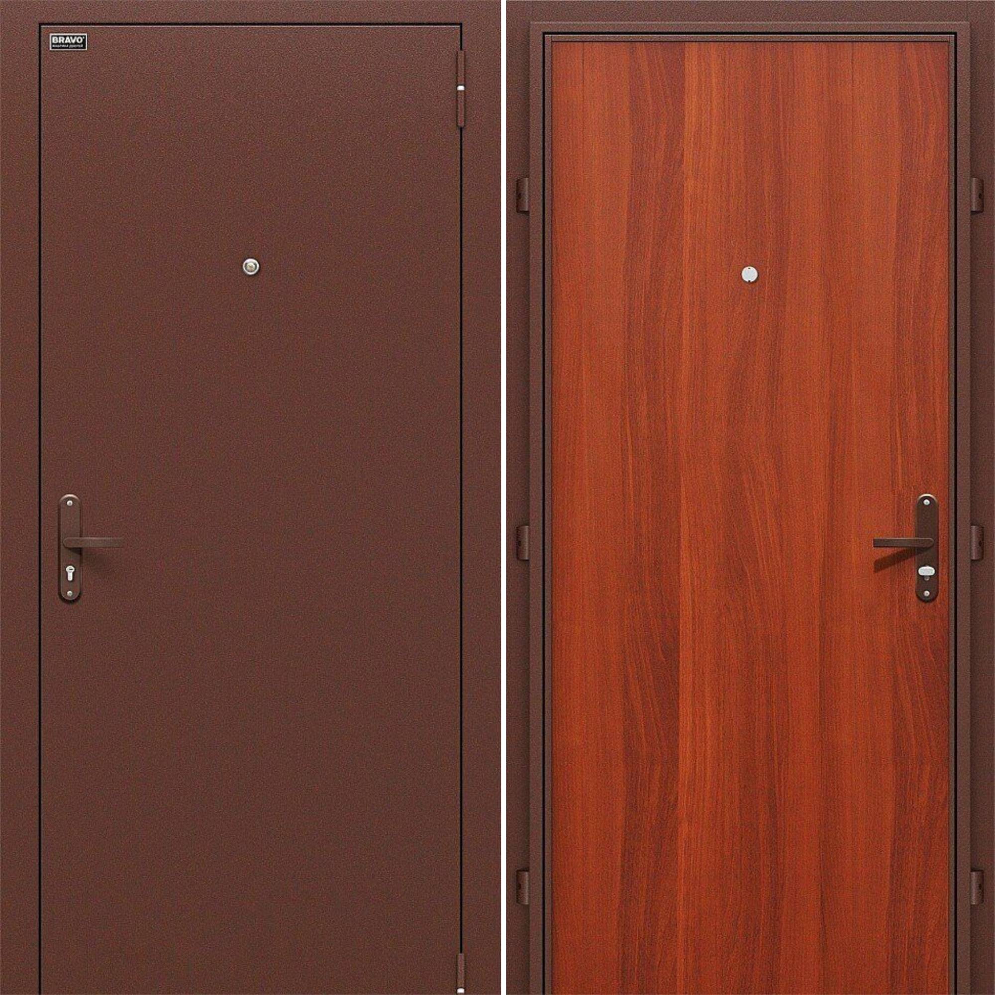 Входная дверь Браво Optim Антик Медь / Л-11 (ИталОрех)