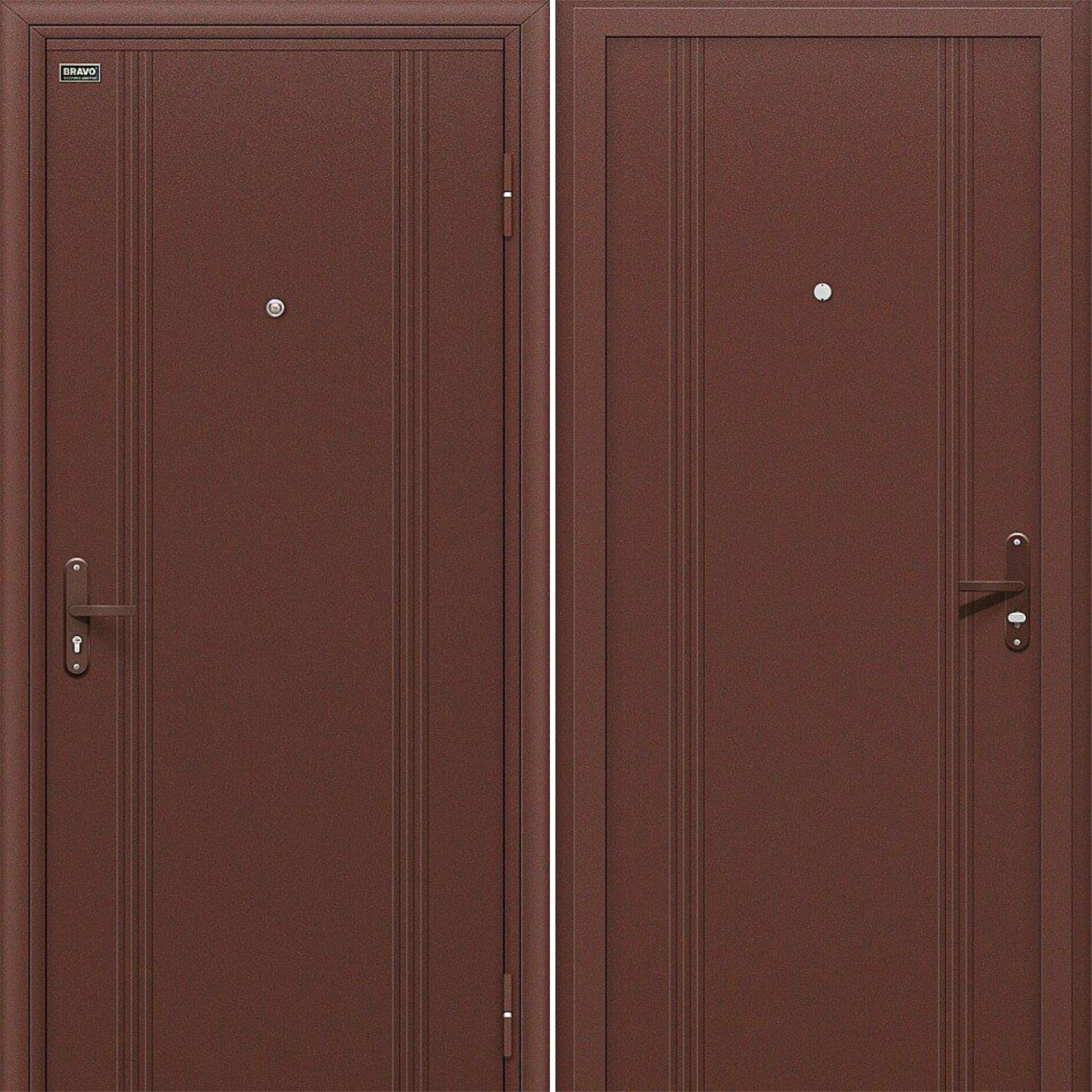 Входная дверь Браво Optim Door Out 101 Антик Медь / Антик Медь