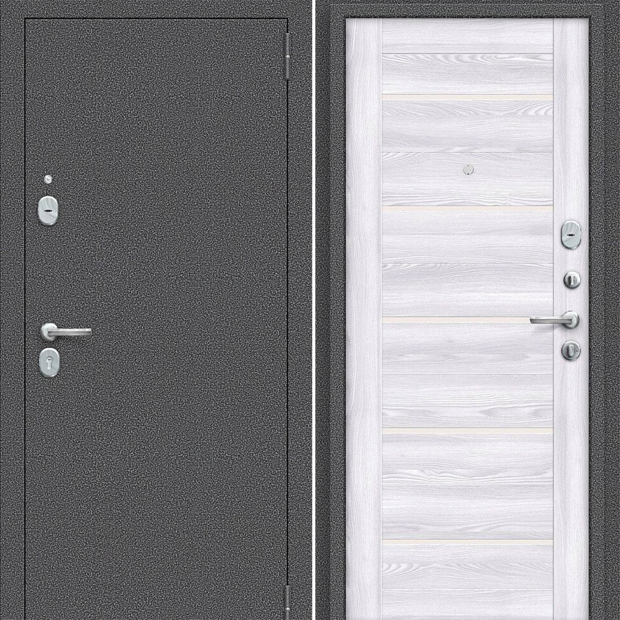 Входная дверь Браво Optim Тайга-9 Вертикаль Антик Серебряный / Царга