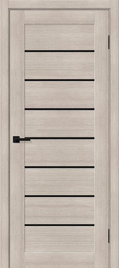 Дверь межкомнатная Bravo Браво-22 Cappuccino Melinga / Black Shine