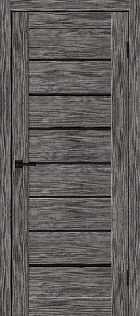 Дверь межкомнатная Bravo Браво-22 Grey Melinga / Black Shine