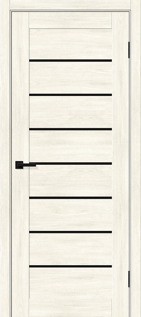 Дверь межкомнатная Bravo Браво-22 Nordic Oak / Black Shine