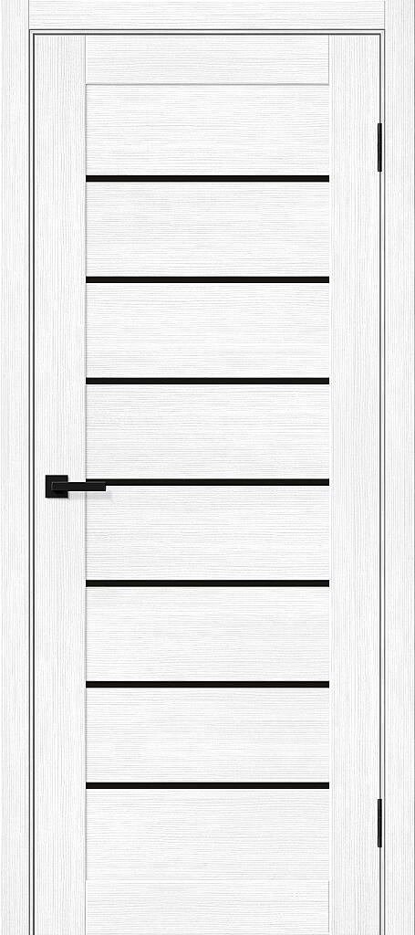 Дверь межкомнатная Bravo Браво-22 Snow Melinga / Black Shine