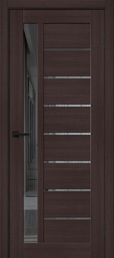 Дверь межкомнатная Bravo Браво-27 Wenge Melinga / Mirox Grey