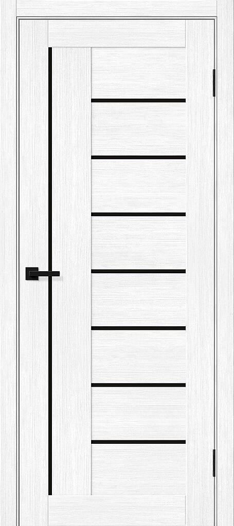 Дверь межкомнатная Bravo Браво-29 Snow Melinga / Black Shine