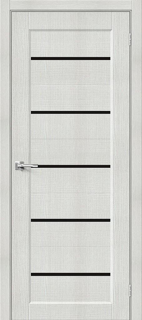 Дверь межкомнатная Браво Мода-22 Black Line Bianco Melinga