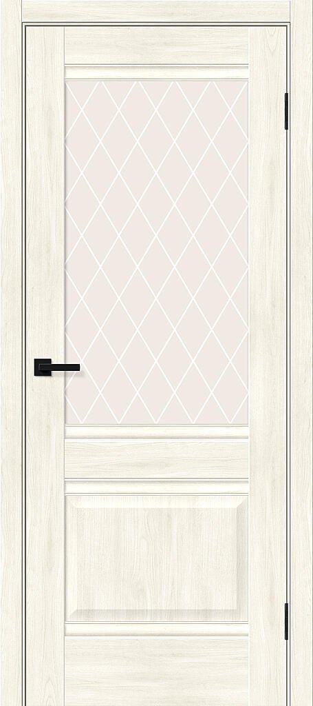 Дверь межкомнатная Браво Прима-3 Nordic Oak / White Сrystal