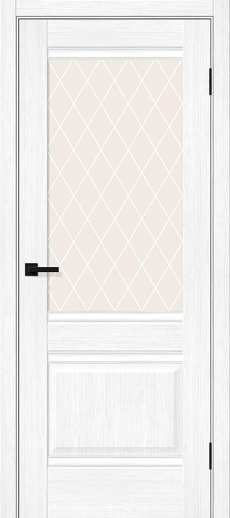 Дверь межкомнатная Браво Прима-3 Snow Melinga / White Crystal