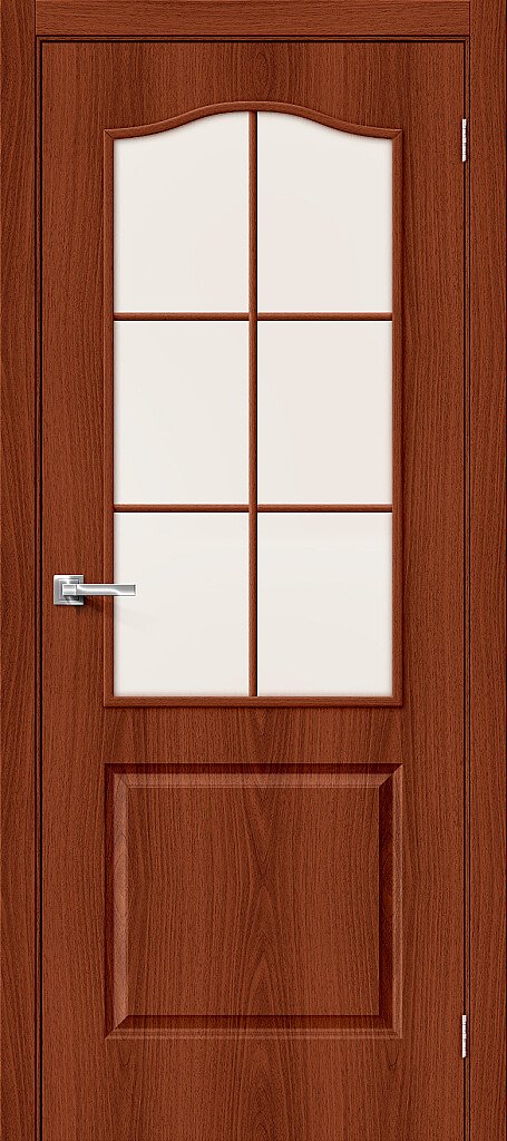 Дверь межкомнатная Браво-32С Л-01 (ИталОрех) / Magic Fog