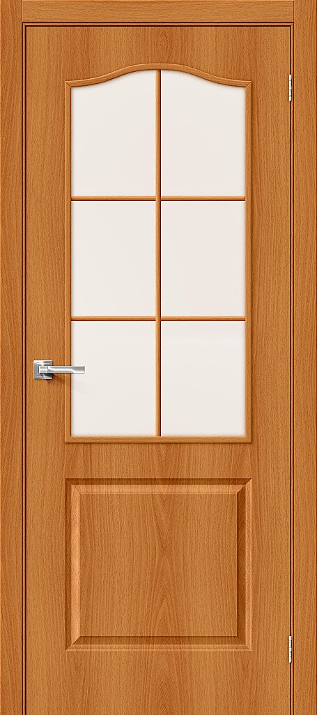 Дверь межкомнатная Браво-32С Л-02 (МиланОрех) / Magic Fog