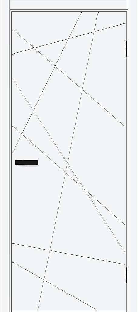 Дверь межкомнатная Граффити-5.Д.П White Silk