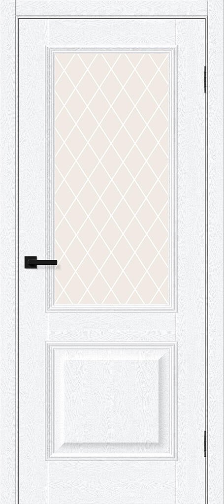 Дверь межкомнатная Браво Классик-13 White Silkwood / White Crystal