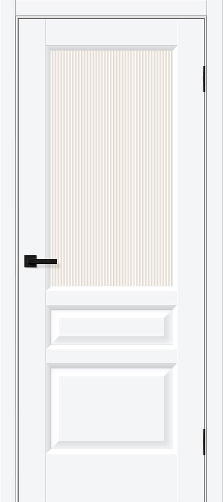 Дверь межкомнатная Браво Неоклассик-35 White Silk / Magic Moru