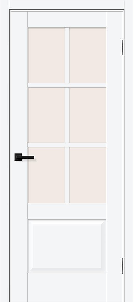 Дверь межкомнатная Браво Прима-13.0.1 White Silk / Magic Fog