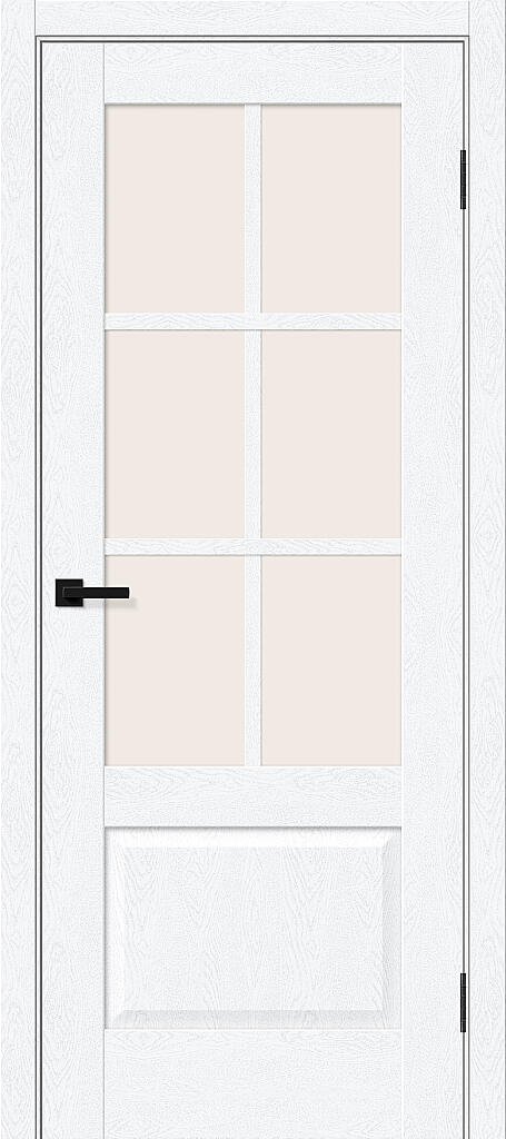 Дверь межкомнатная Браво Прима-13.0.1 White Silkwood / Magic Fog