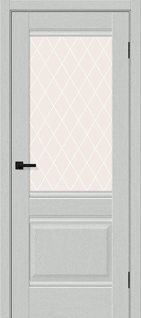 Дверь межкомнатная Браво Прима-3 Grey Silkwood / White Crystal