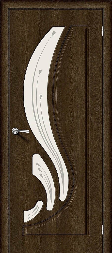 Дверь межкомнатная Браво Лотос-2 Dark Barnwood / Art Glass