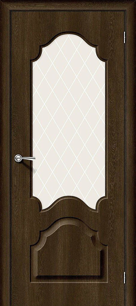 Дверь межкомнатная Браво Скинни-33 Dark Barnwood / White Crystal 