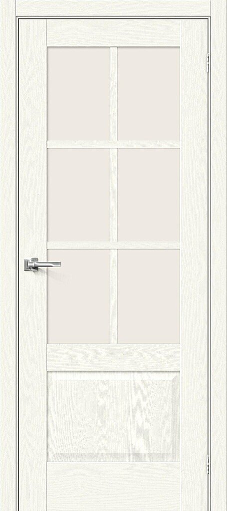 Дверь межкомнатная Браво Прима-13.0.1 White Wood / Magic Fog