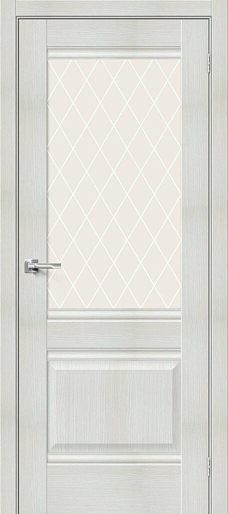 Дверь межкомнатная Браво Прима-3 Bianco Veralinga / White Сrystal