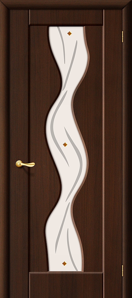 Дверь межкомнатная Браво Вираж П-19 (Венге) Остекленная