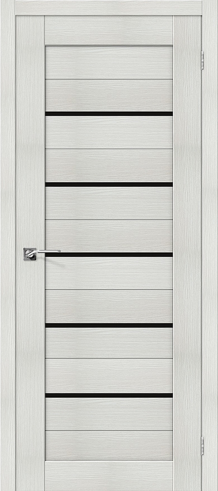 Дверь межкомнатная эко шпон Браво Порта--22 Bianco Veralinga/Black Star