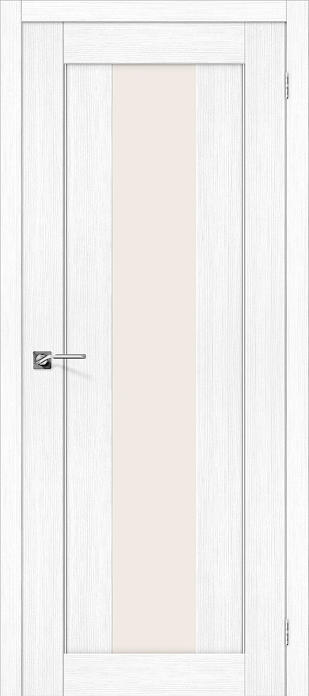 Дверь межкомнатная эко шпон Браво Порта-25 alu Snow Veralinga