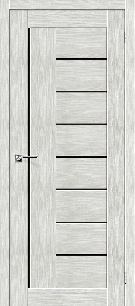 Дверь межкомнатная эко шпон Браво Порта-29 Bianco VeralingaBlack Star