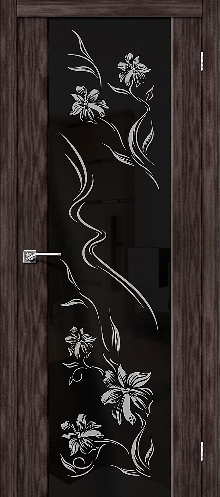 Дверь межкомнатная эко шпон Браво Софт-13 Print Wenge Veralinga