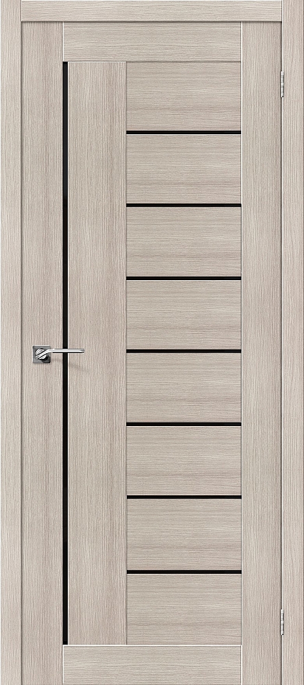 Дверь межкомнатная эко шпон Браво Порта-29 Cappuccino Veralinga/BlackStar