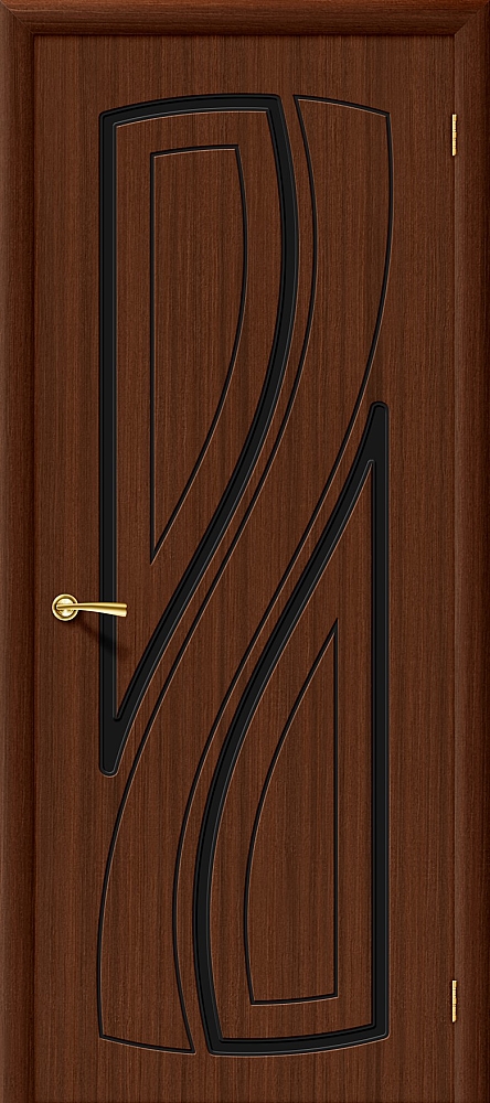 Дверь межкомнатная шпон файн-лайн Браво Стандарт-Лагуна  Ф-17 (Шоколад)