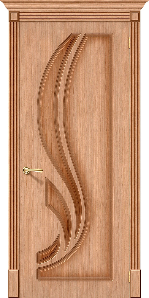 Дверь межкомнатная шпон файн-лайн Браво Стандарт-Лилия  Ф-01 (Дуб)