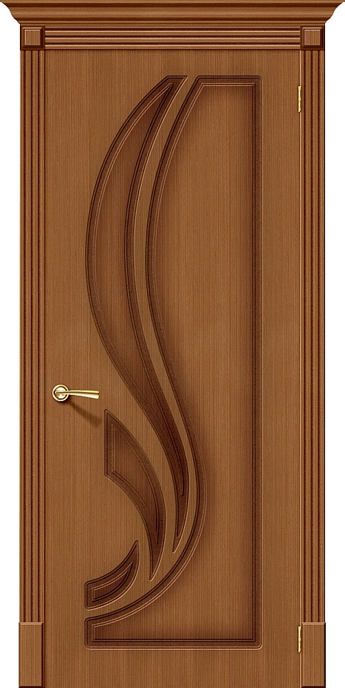 Дверь межкомнатная шпон файн-лайн Браво Стандарт-Лилия  Ф-11 (Орех)
