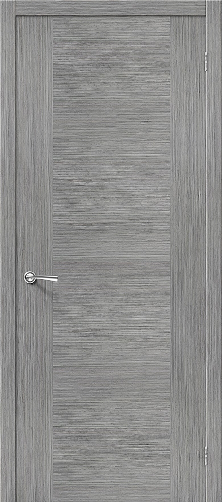 Дверь межкомнатная шпон файн-лайн Браво Стандарт-Рондо  Ф-16 (Серый Дуб)