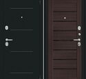 Входная дверь Браво R Техно Букле черное / Wenge Veralinga
