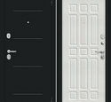Входная дверь Браво R Мило Букле черное / Bianco Veralinga