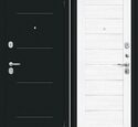 Входная дверь Браво R Техно Букле черное / Snow Melinga