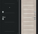 Входная дверь Браво R Техно Букле черное / Cappuccino Veralinga