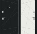 Входная дверь Браво R Граффити-5 Букле черное / Super White