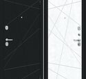 Входная дверь Браво R Граффити-5 Букле черное / Snow Art