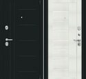 Входная дверь Браво R Проф Букле черное / Bianco Veralinga