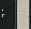 Входная дверь Браво R Проф Букле черное / Cappuccino Veralinga
